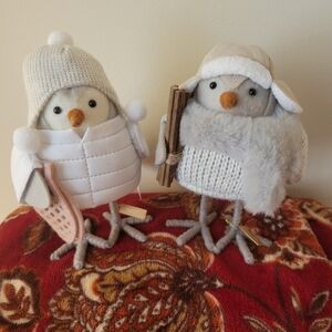 Wondershop Cozy Plush Bird Pair - Cream and Gray
